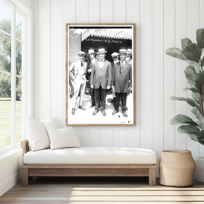 1916 Glass Negative of Two Historical Figures