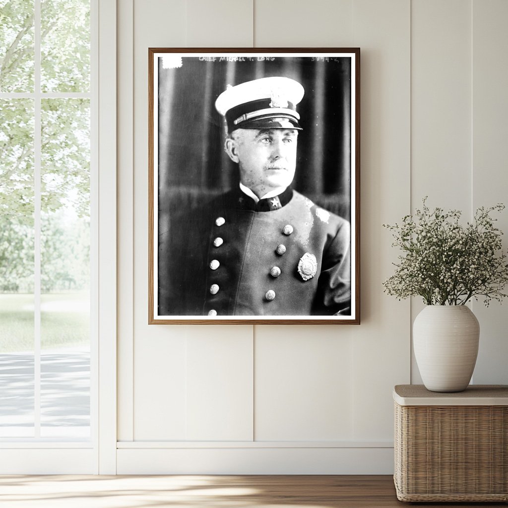 Historic Chief Michael T. Long Print, Vintage Art