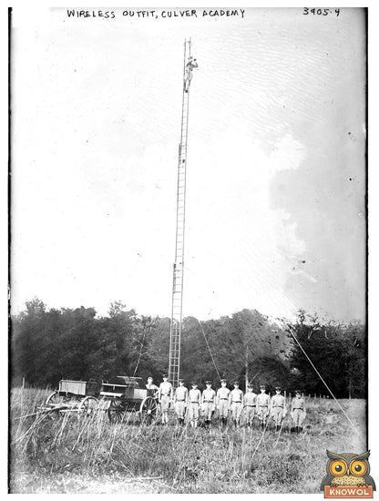 Historic Wireless outfit, Culver Academy Print, Vintage Art