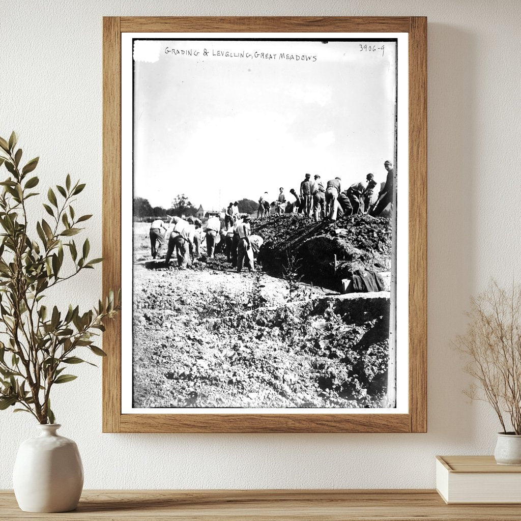 Historic Grading & Levelling, Great Meadows Print, Vintage Art