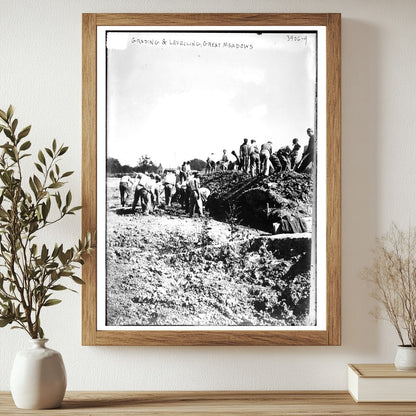 Historic Grading & Levelling, Great Meadows Print, Vintage Art