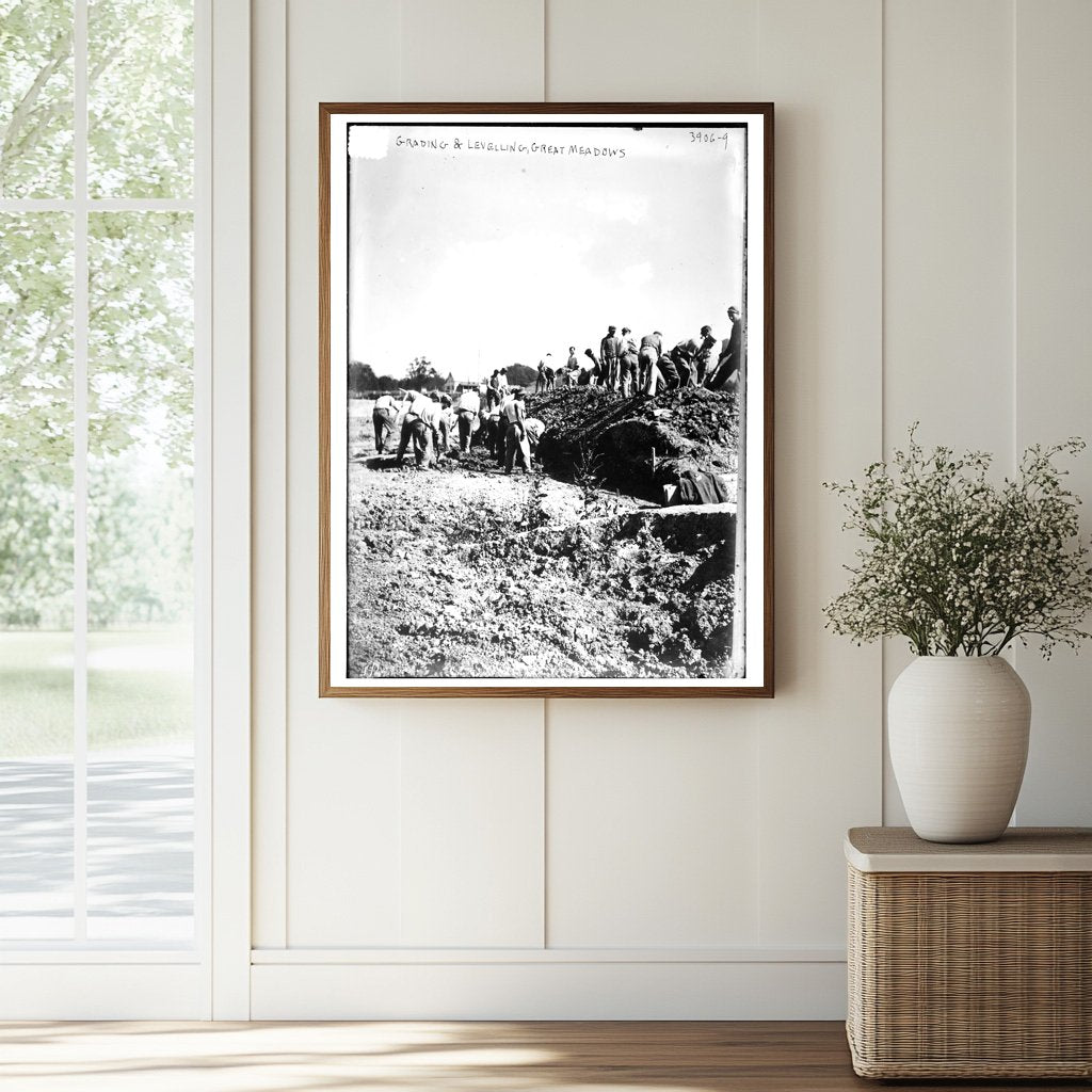 Historic Grading & Levelling, Great Meadows Print, Vintage Art