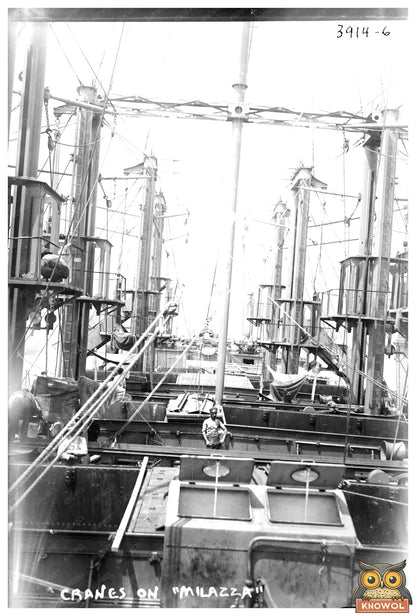 1916 Milazza Cranes: A Glimpse into Sicilys Port Life