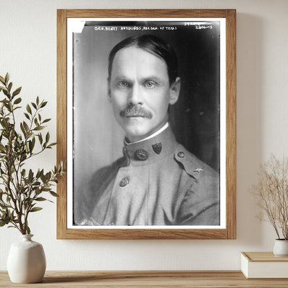 Historic Gen. Henry Hutchings, Adj. Gen. of Texas Print, Vintage Art