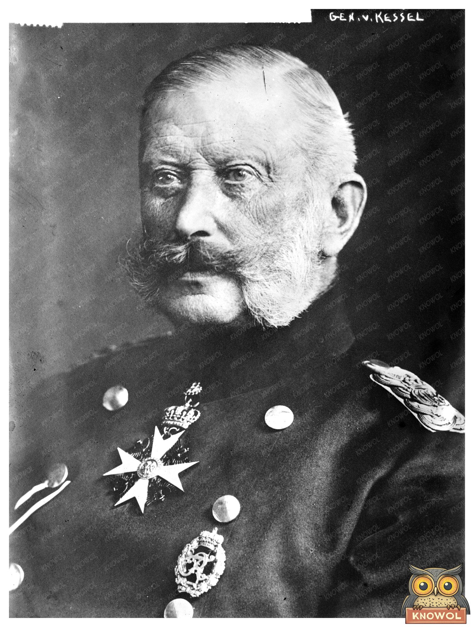 Historic Gen. V. Kessel Print, Vintage Art
