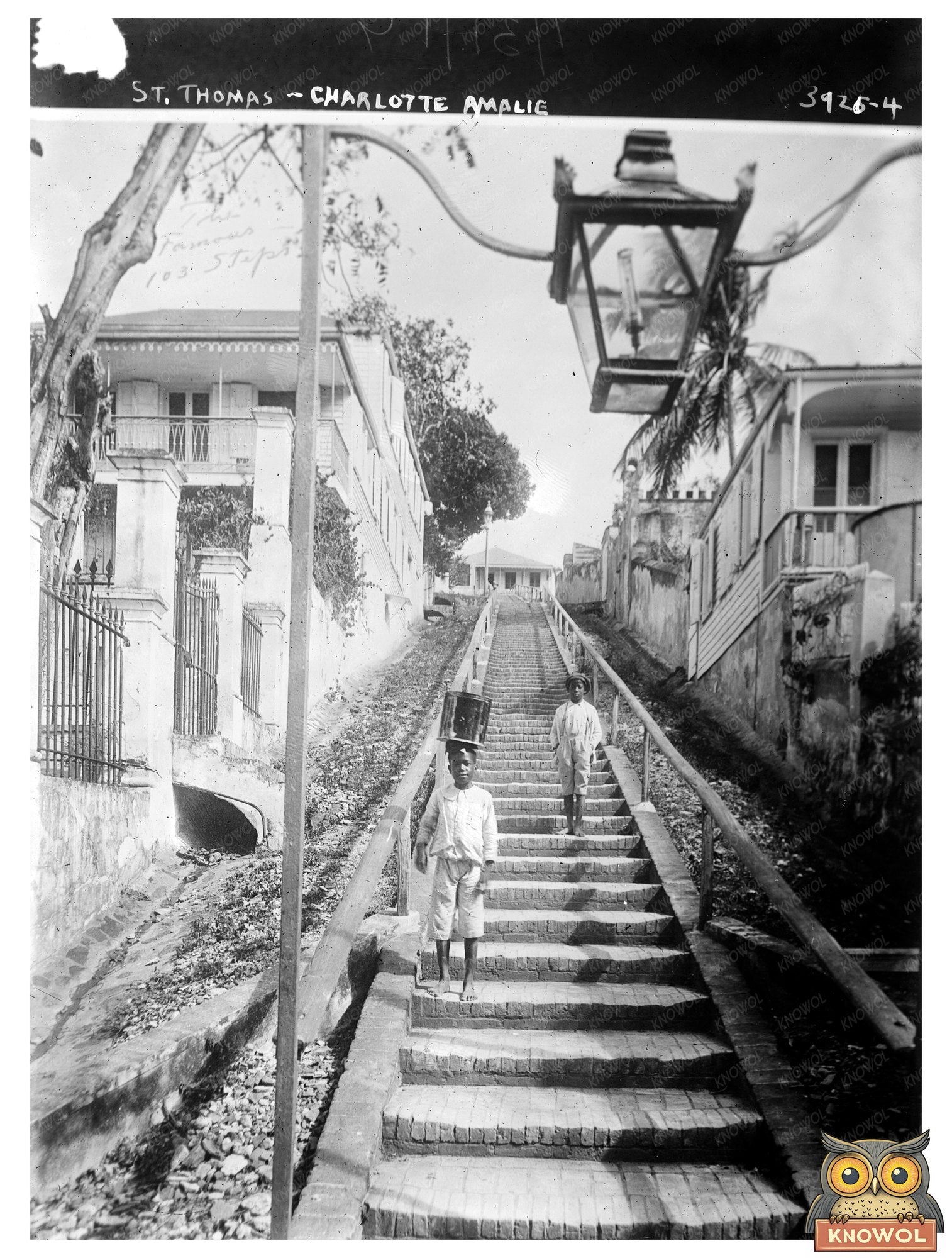 Historic St. Thomas -- Charlotte Amalie Print, Vintage Art