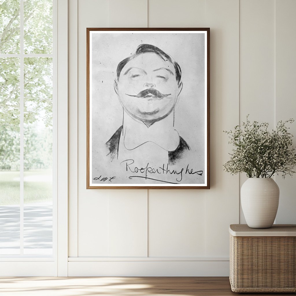 Historic Rupert Hughes Print, Vintage Art