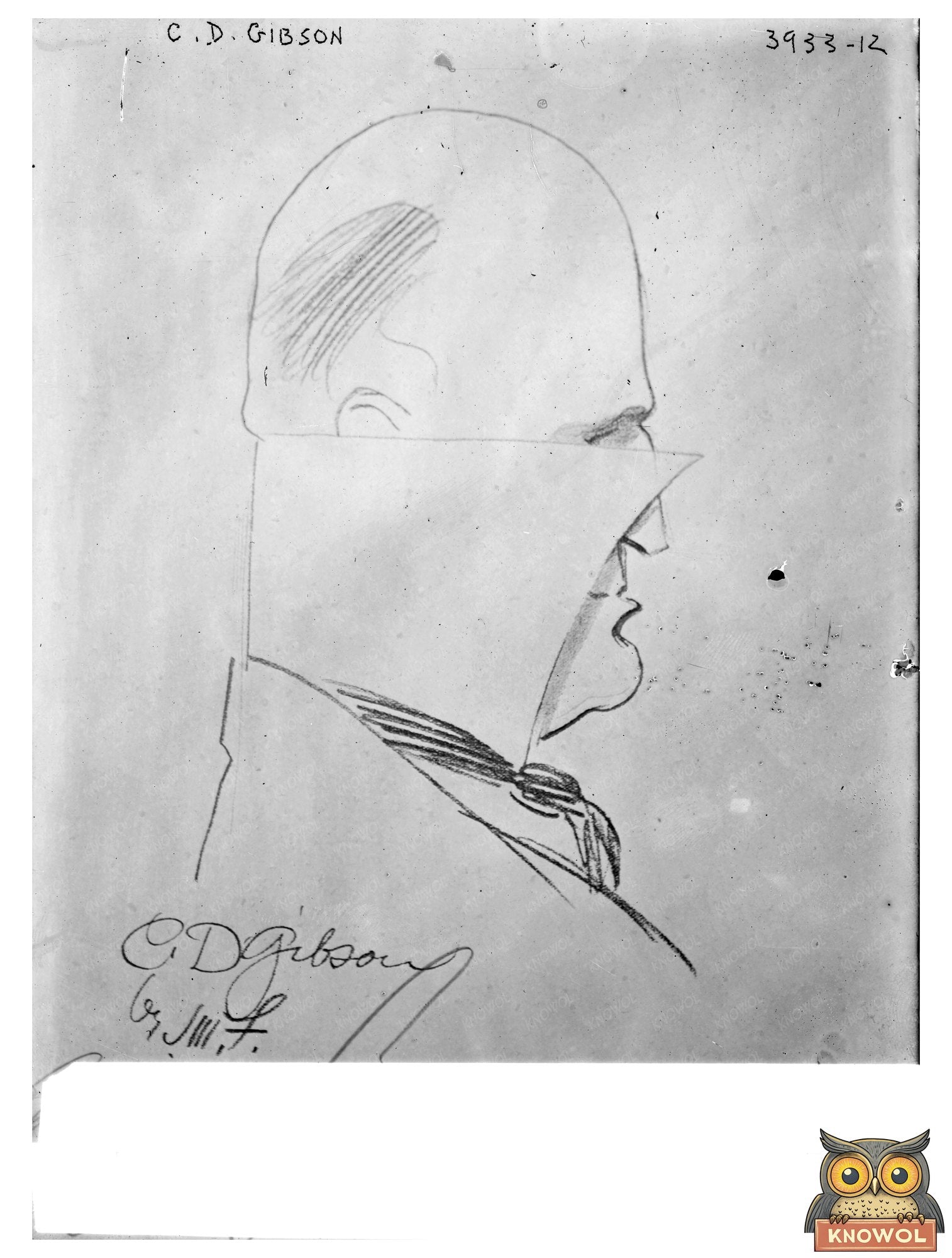 Historic C.D. Gibson Print, Vintage Art