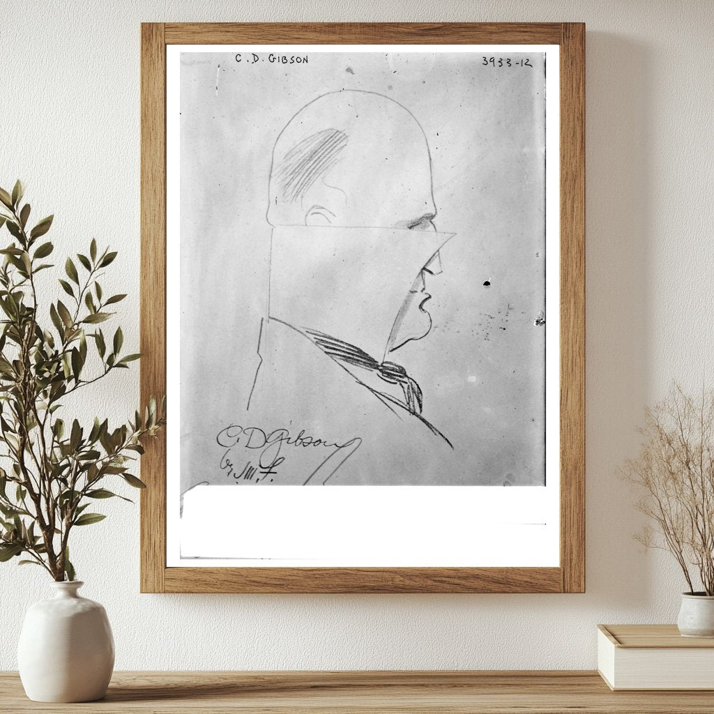 Historic C.D. Gibson Print, Vintage Art
