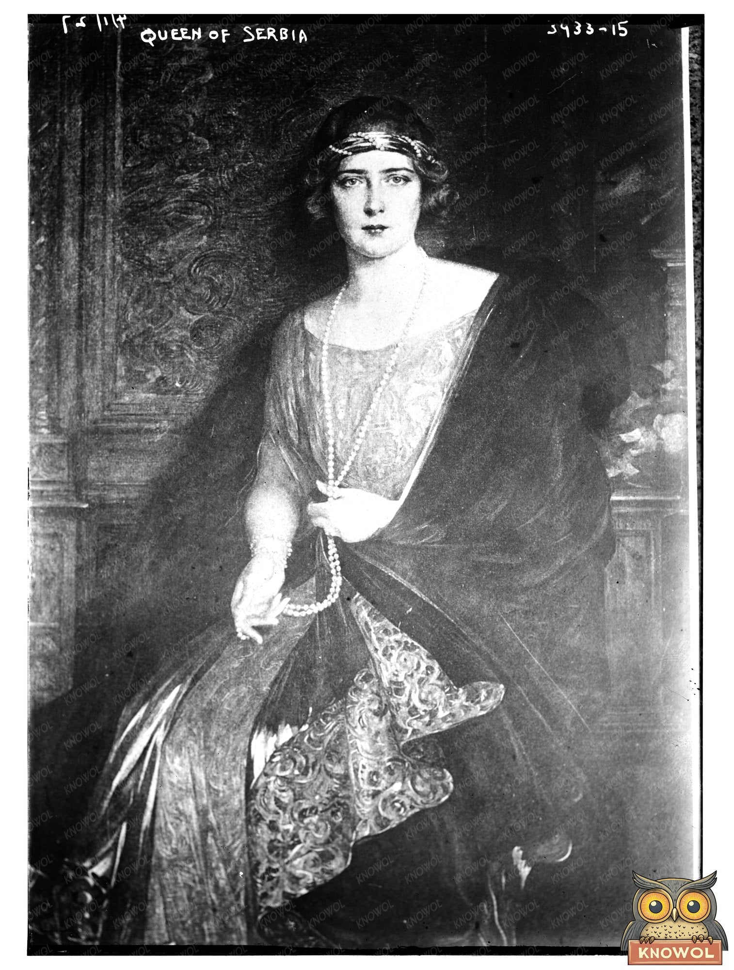Historic Queen of Serbia Print, Vintage Art