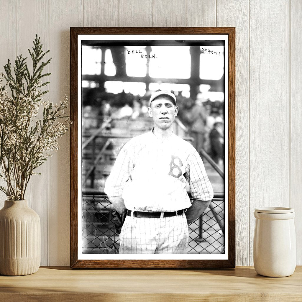 Wheezer Dell Baseball Action, Brooklyn 1916