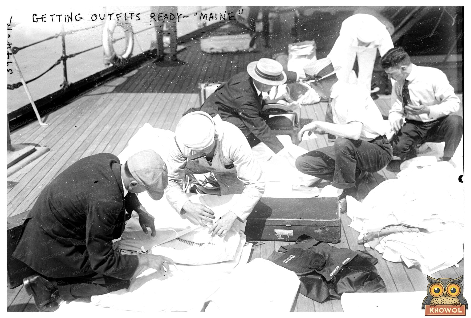 1915-1920 Maine Garment Preparation Scene