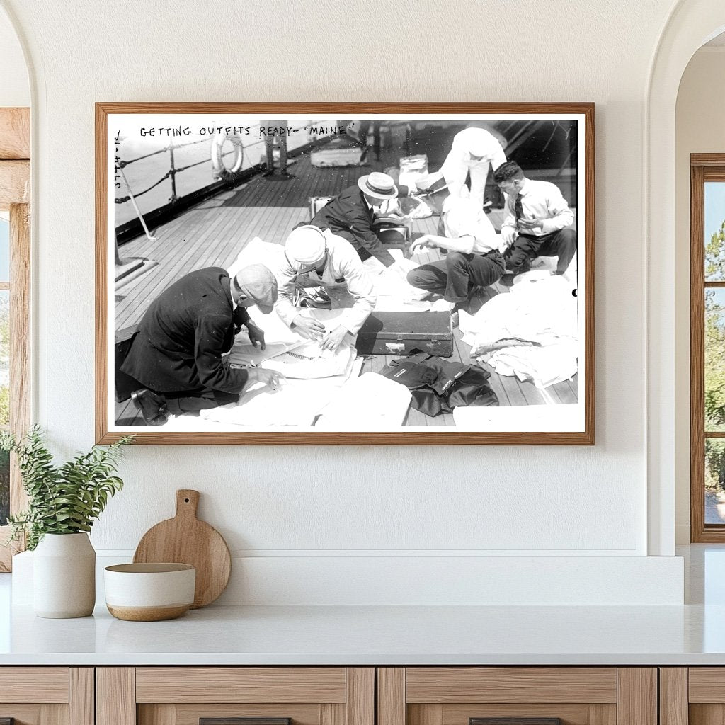 1915-1920 Maine Garment Preparation Scene