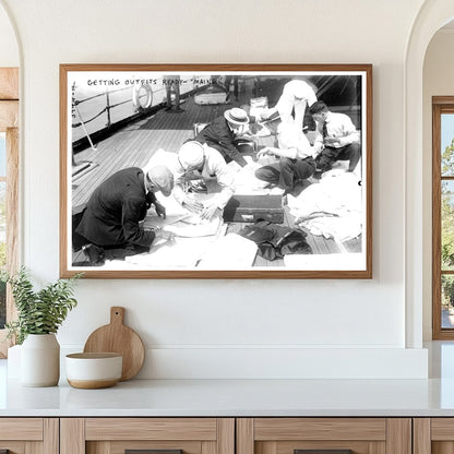 1915-1920 Maine Garment Preparation Scene