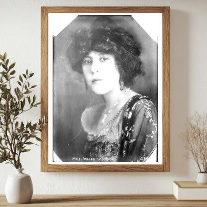 Historic Mrs. Waldo Pierce [i.e. Peirce] Print, Vintage Art