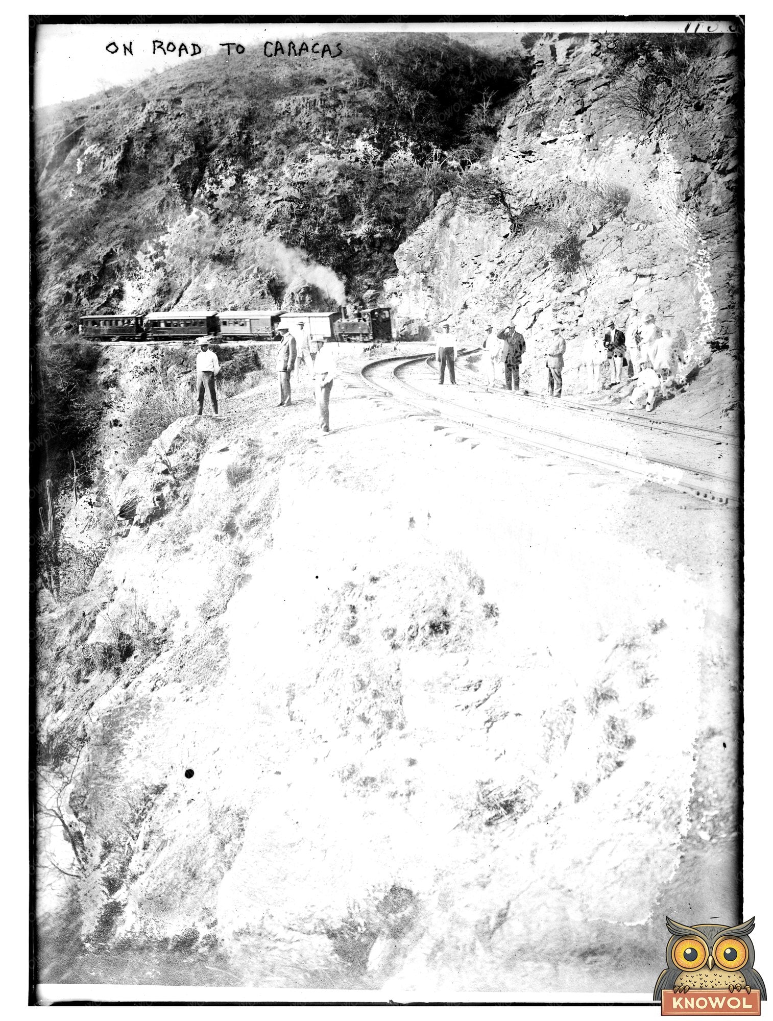 Historic On road to Caracas Print, Vintage Art