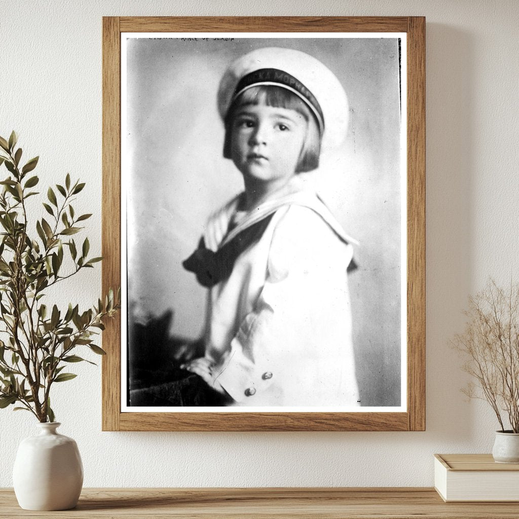 Historic Crown Prince of Serbia Print, Vintage Art