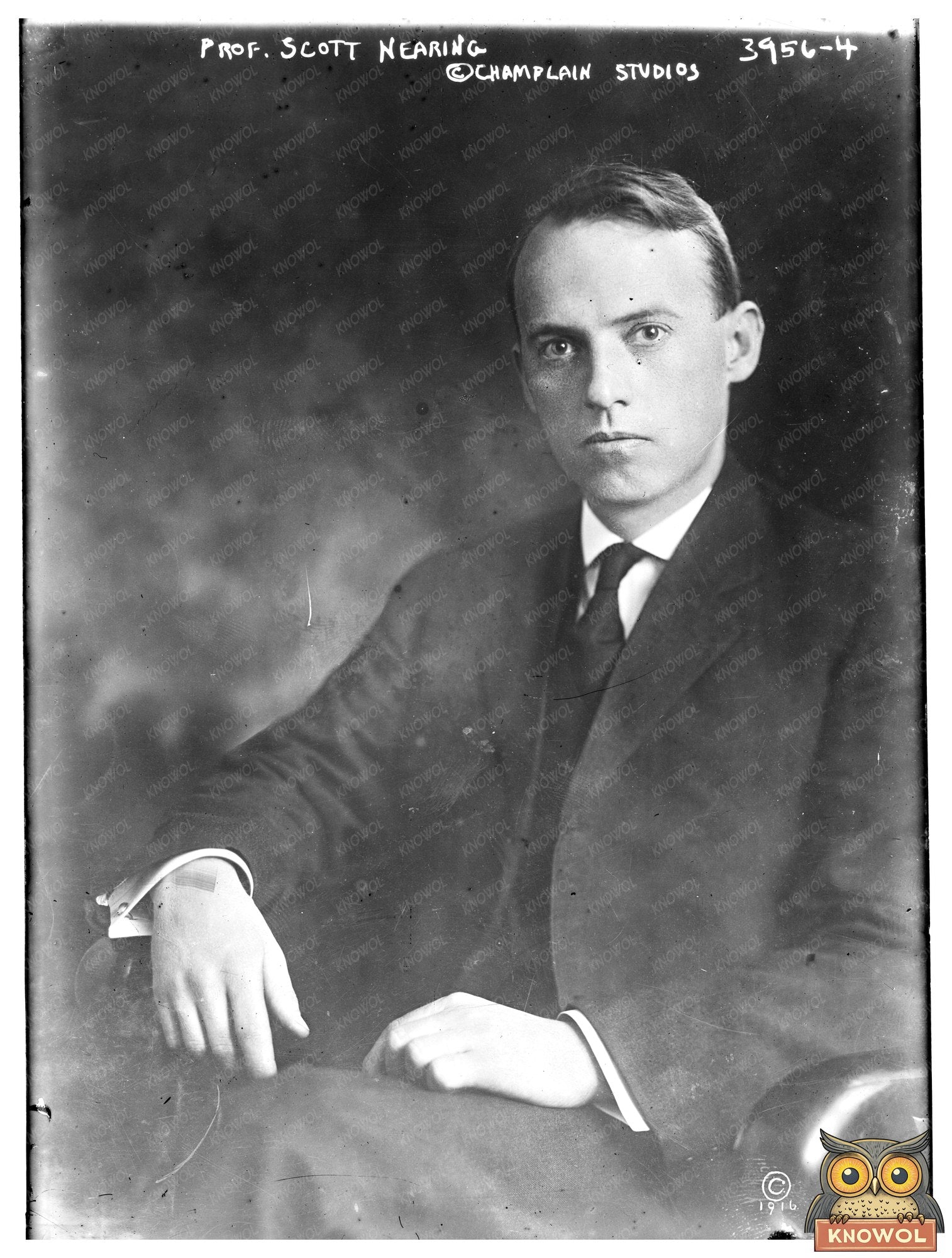 Historic Prof. Scott Nearing Print, Vintage Art