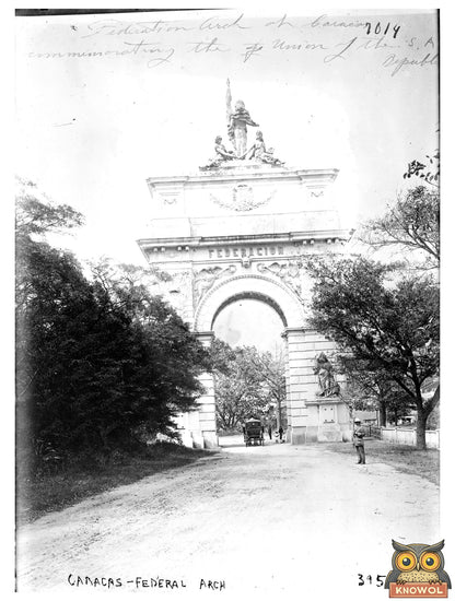 Historic Caracas -- Federal Arch Print, Vintage Art