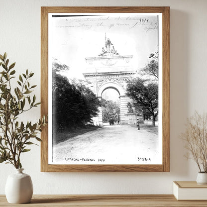 Historic Caracas -- Federal Arch Print, Vintage Art