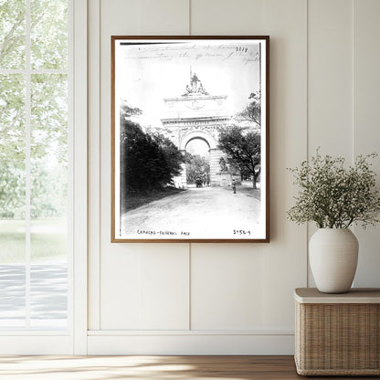 Historic Caracas -- Federal Arch Print, Vintage Art