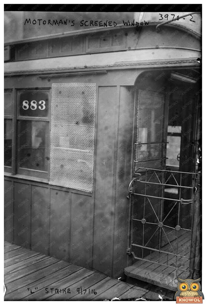 1916 Motormans Screened Window: A Glimpse into History