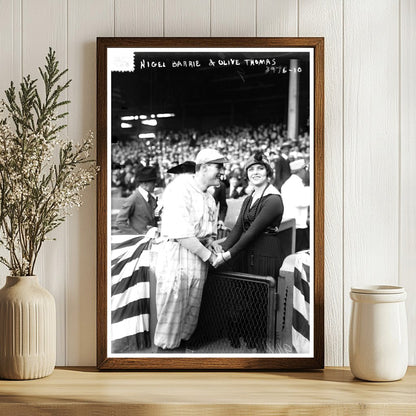 1916 Baseball Star Nigel Barrie with Olive Thomas