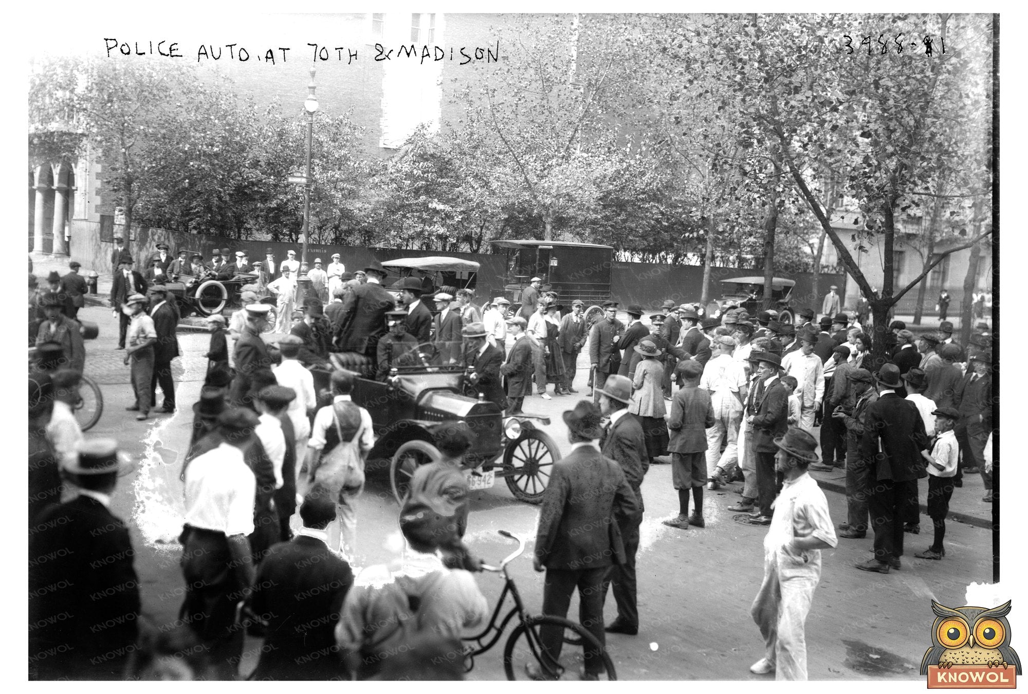 Vintage Police Car at Iconic 70th & Madison Intersection