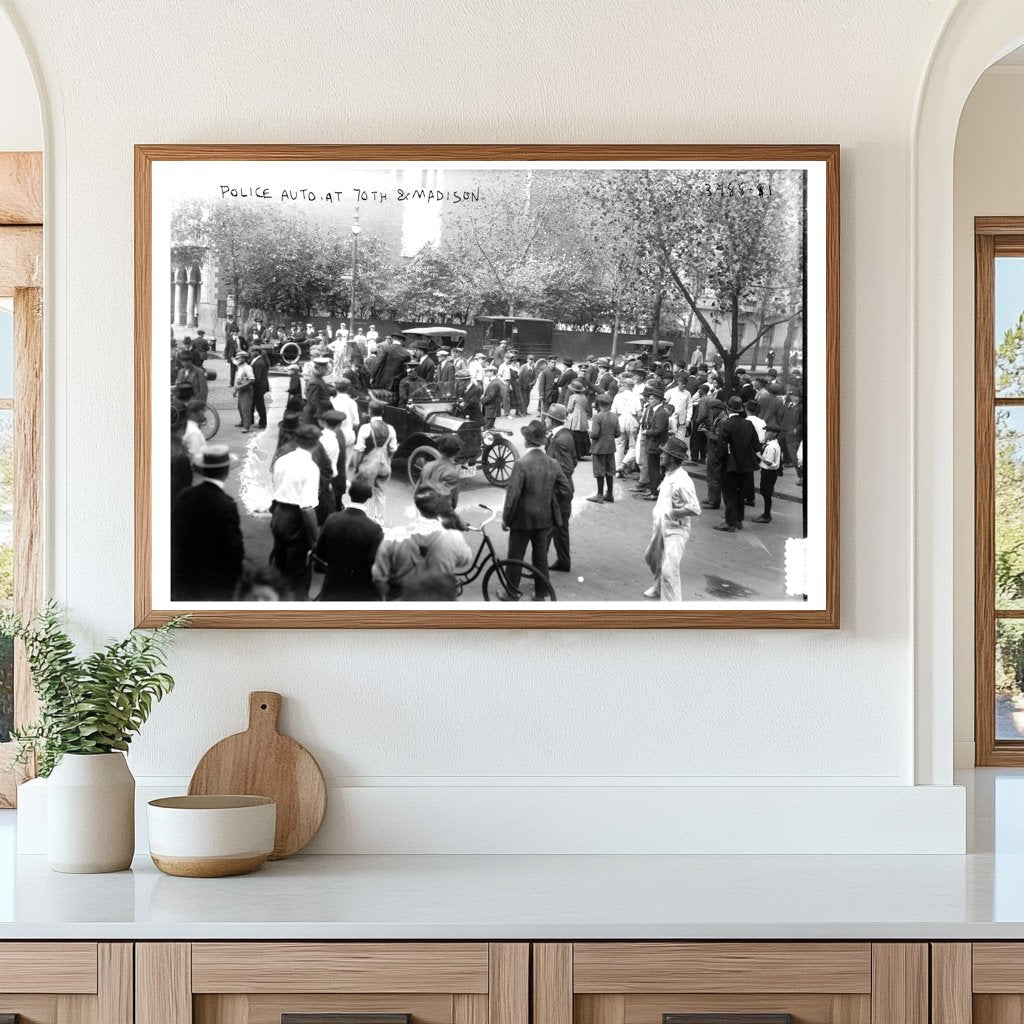 Vintage Police Car at Iconic 70th & Madison Intersection