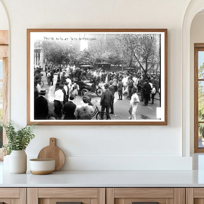 Vintage Police Car at Iconic 70th & Madison Intersection