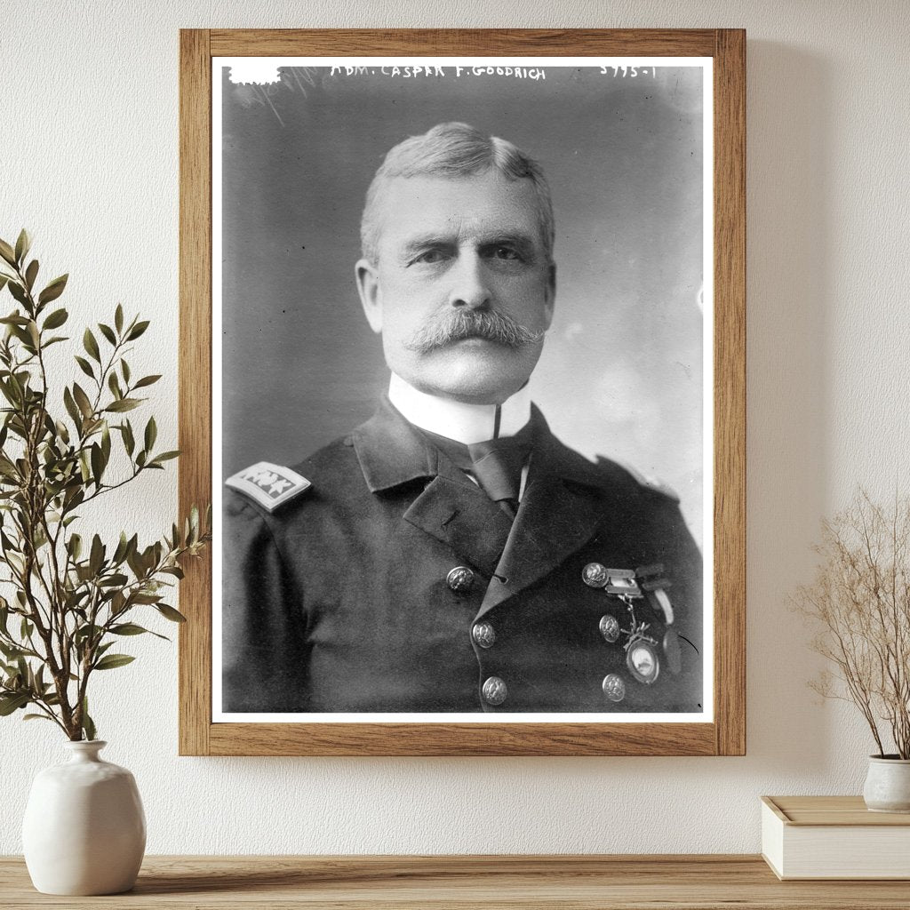Historic Adm. Caspar F. Goodrich Print, Vintage Art