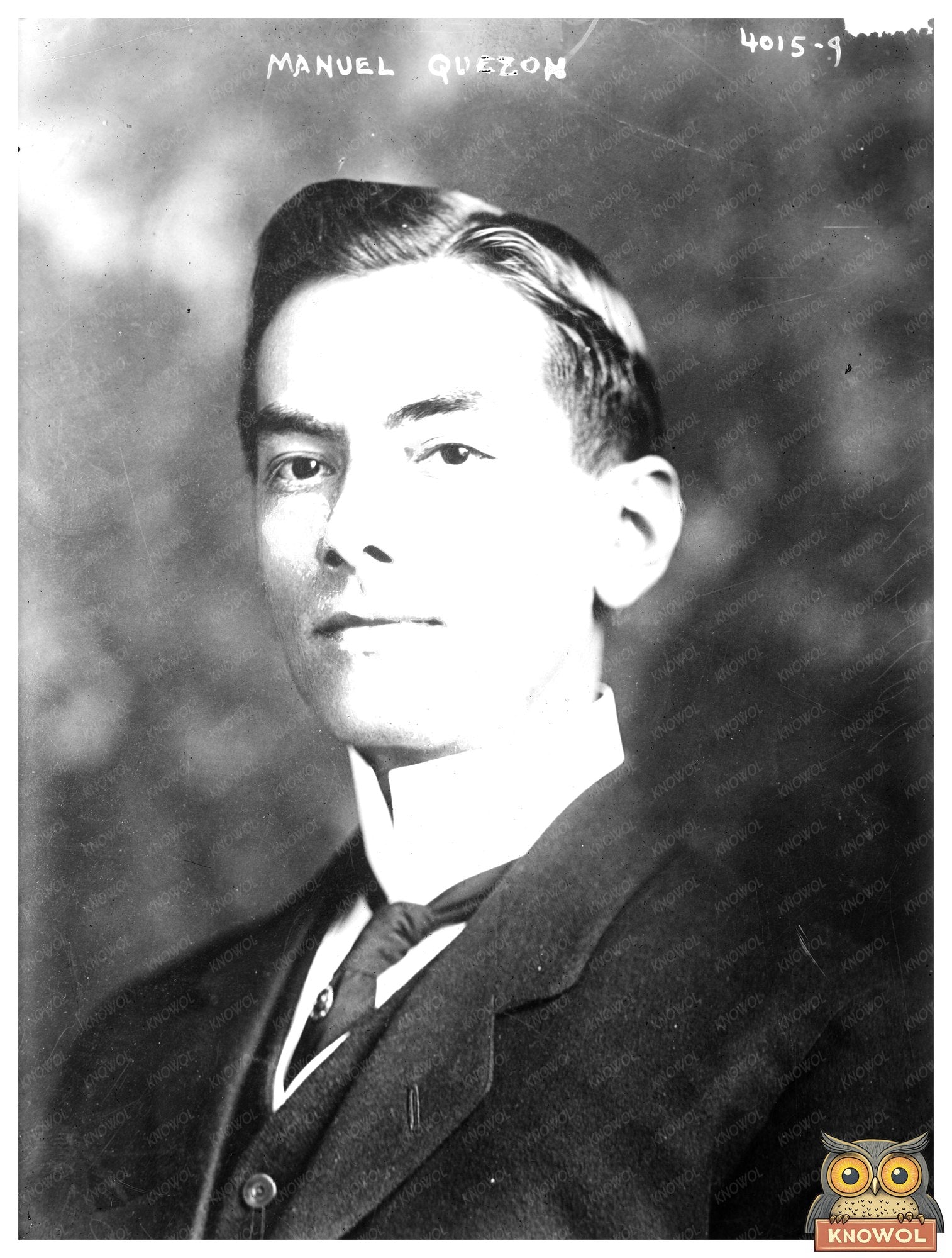 Historic Manuel Quezon Print, Vintage Art