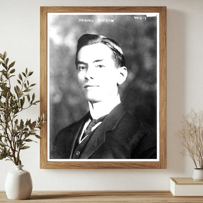 Historic Manuel Quezon Print, Vintage Art