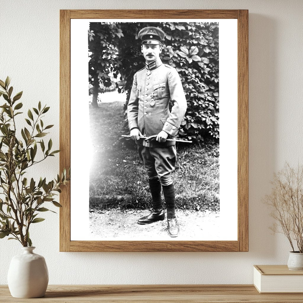Historic Lieut. Frankl Print, Vintage Art