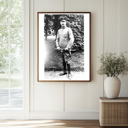 Historic Lieut. Frankl Print, Vintage Art