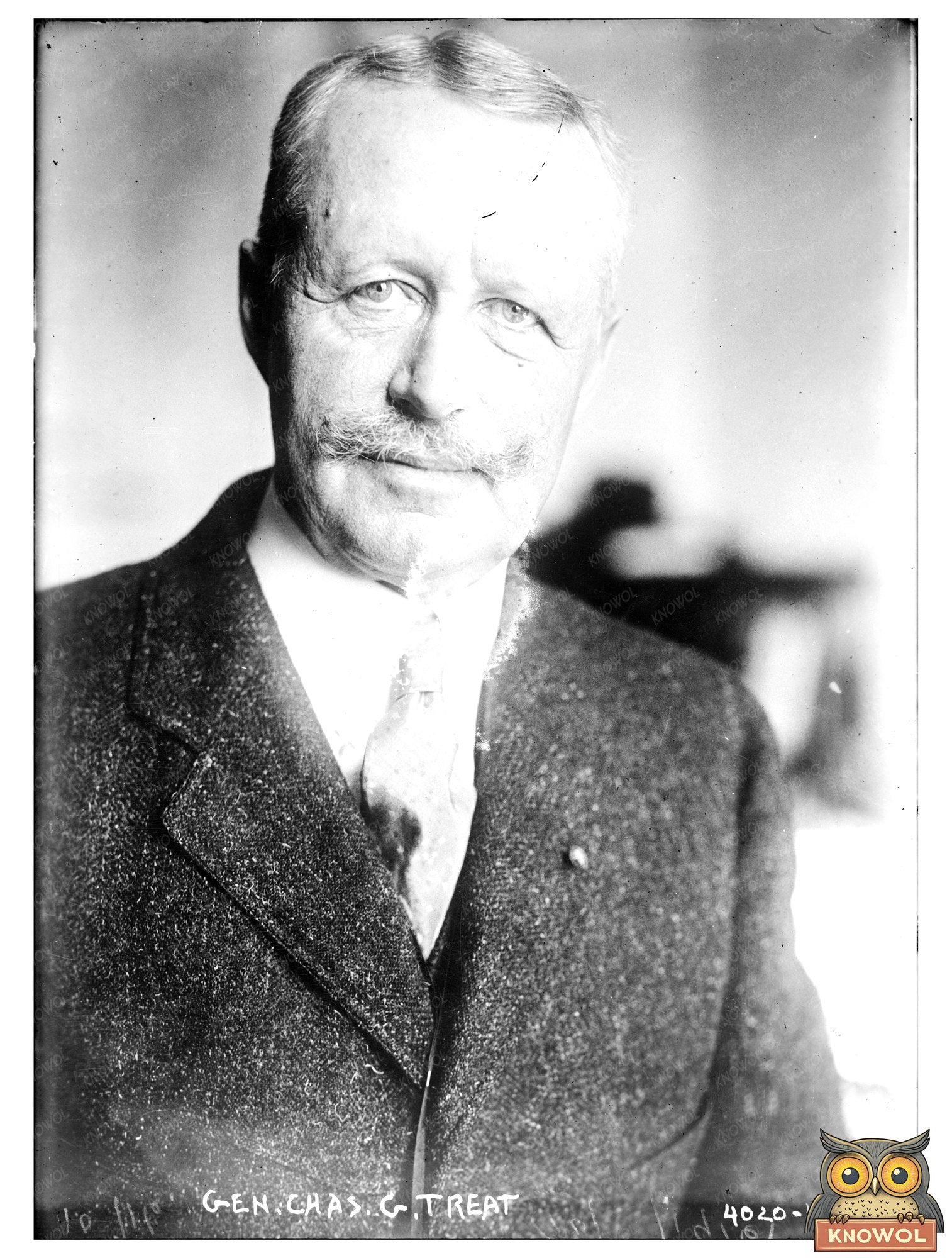 Historic Gen. Chas. G. Treat Print, Vintage Art