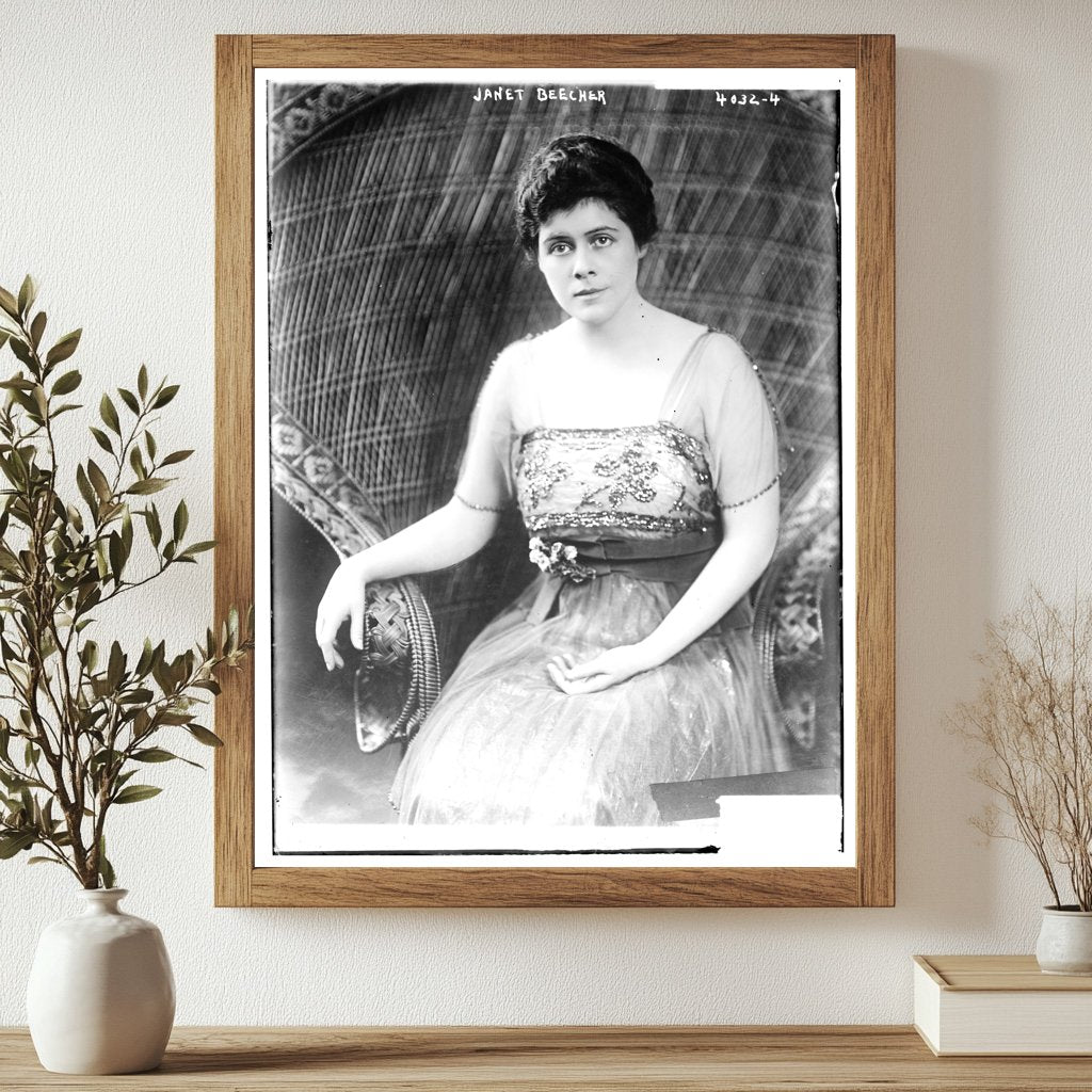 Historic Janet Beecher Print, Vintage Art