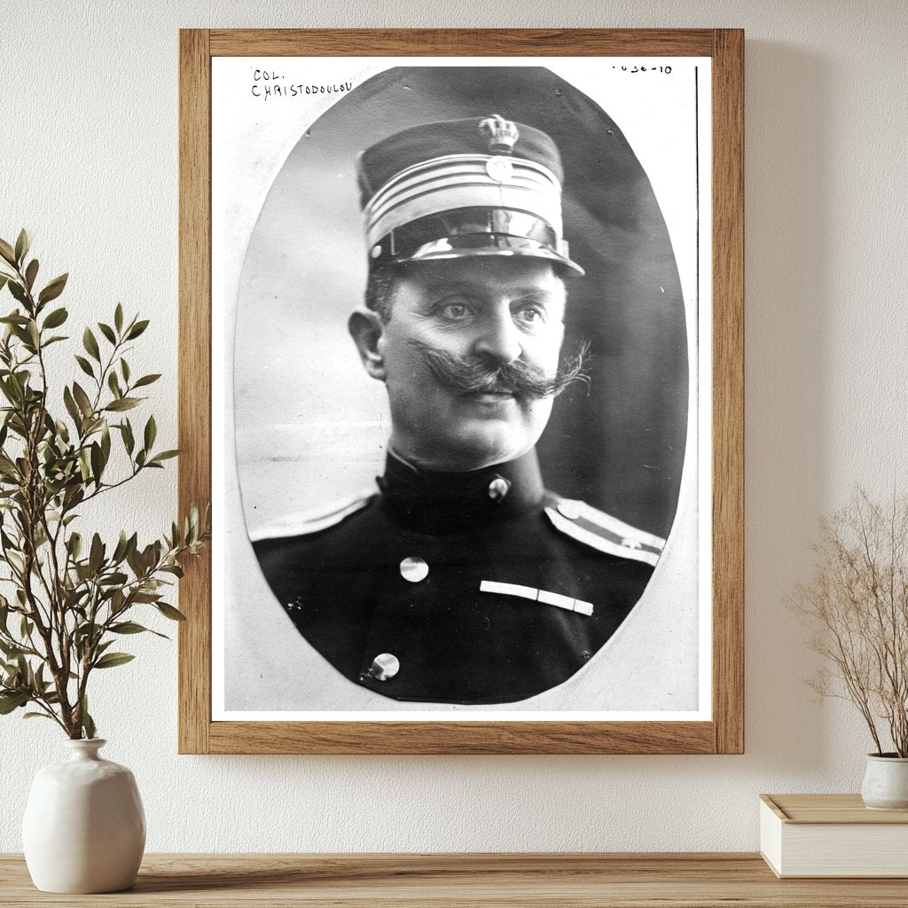 Historic Col. Christodoulou Print, Vintage Art