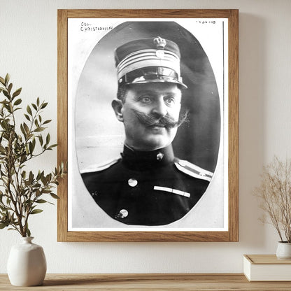 Historic Col. Christodoulou Print, Vintage Art