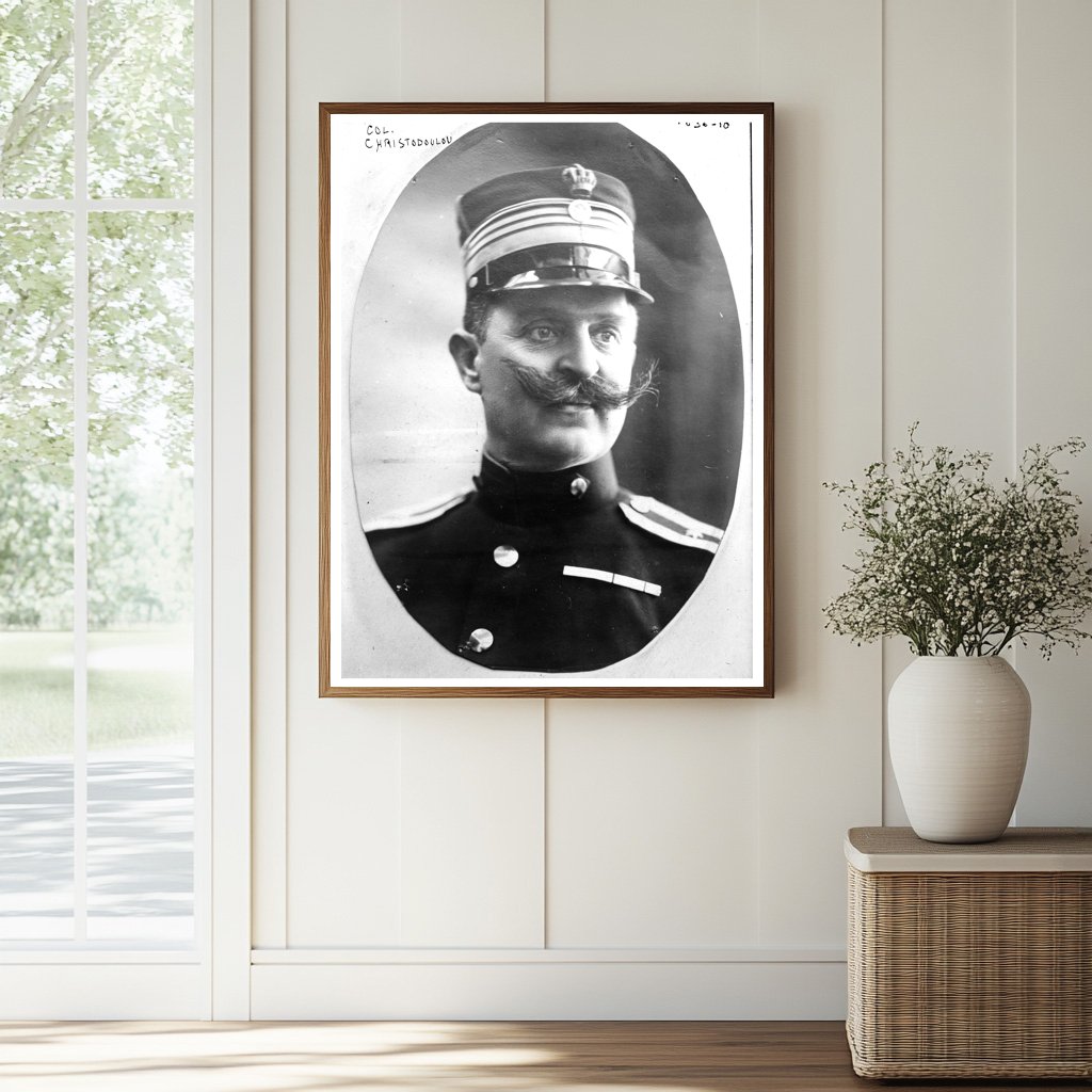 Historic Col. Christodoulou Print, Vintage Art