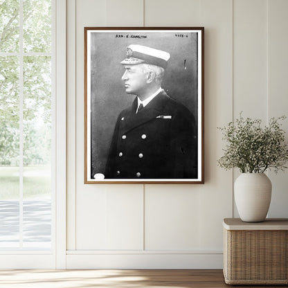Historic Adm. E. Charlton Print, Vintage Art