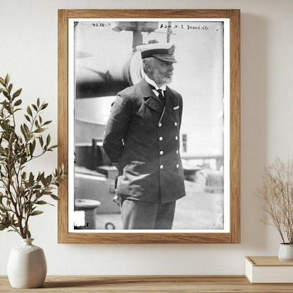 Historic Adm. M.E. Browning Print, Vintage Art