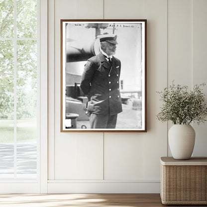 Historic Adm. M.E. Browning Print, Vintage Art