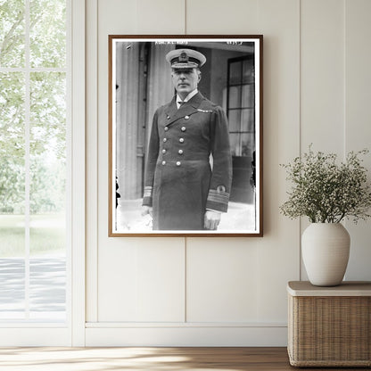 Historic Adm. H.L. Heath Print, Vintage Art