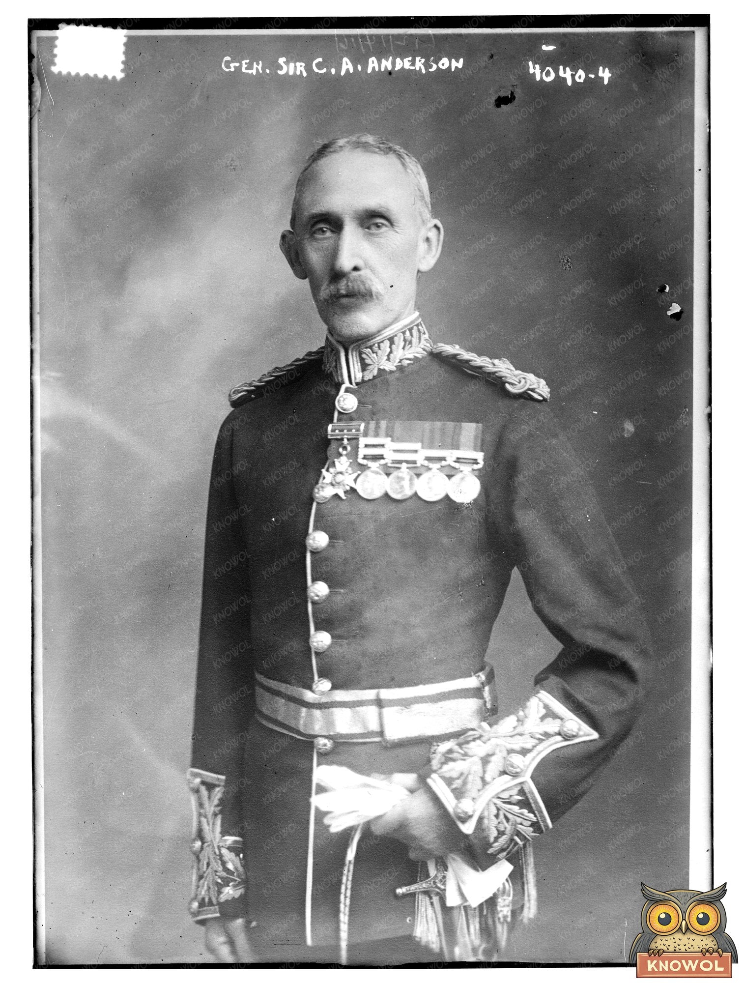 Historic Gen. Sir C.A. Anderson Print, Vintage Art