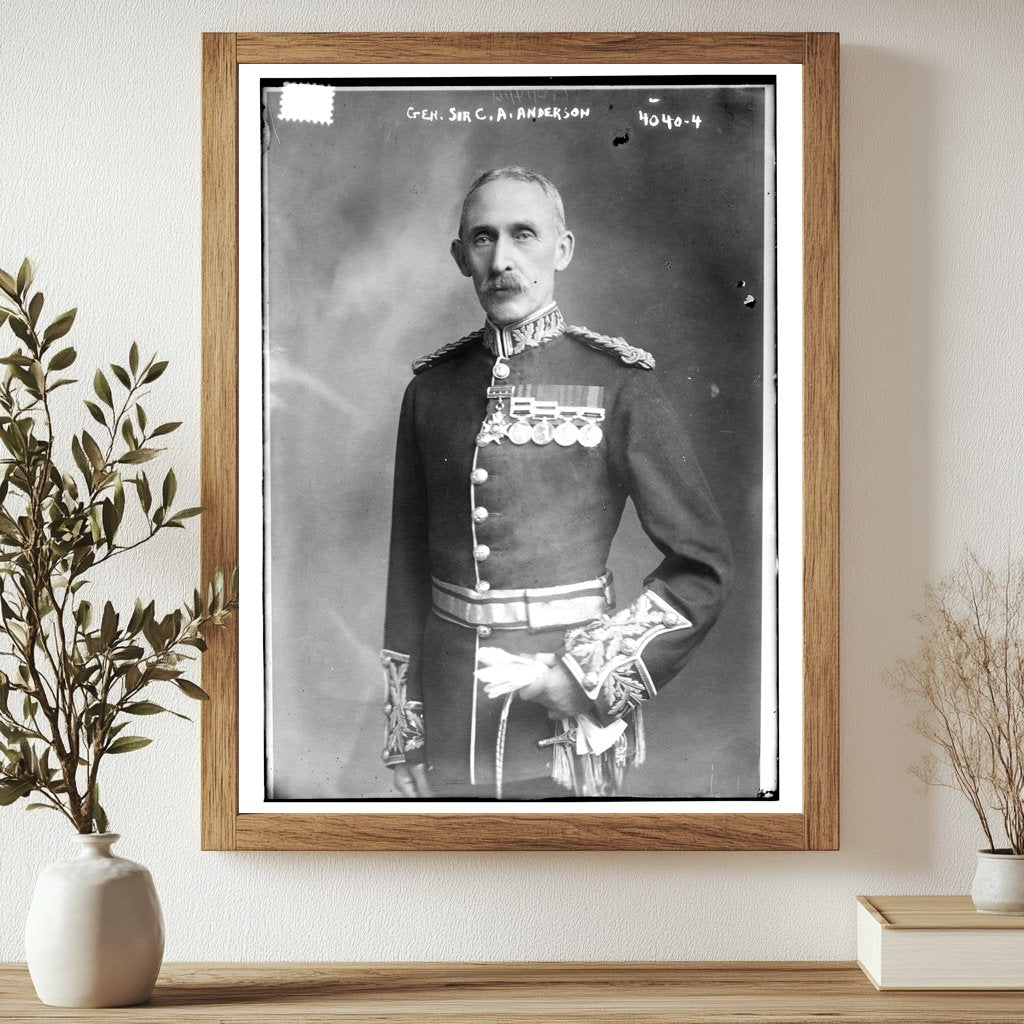 Historic Gen. Sir C.A. Anderson Print, Vintage Art