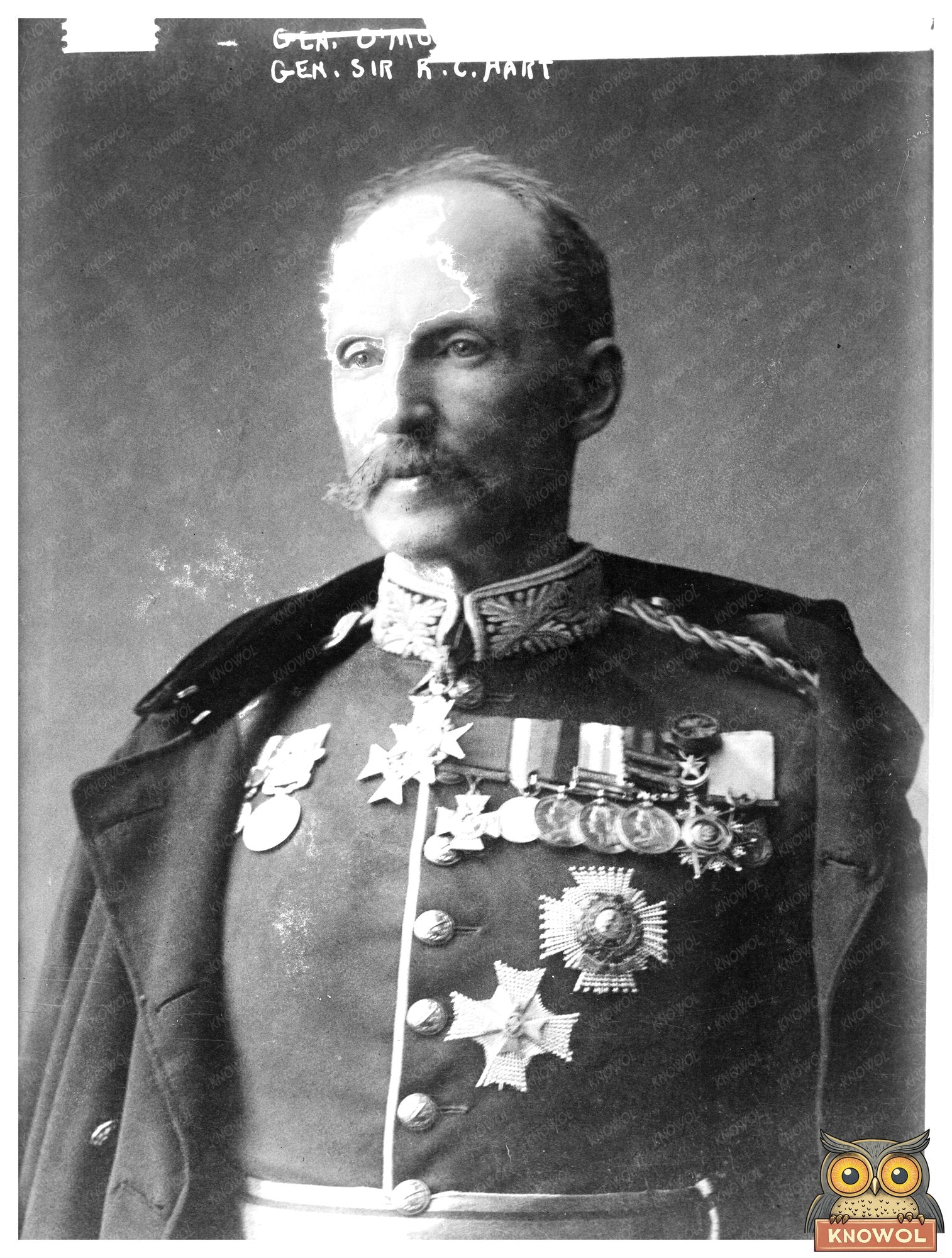 Historic Gen. Sir R.C. Hart Print, Vintage Art