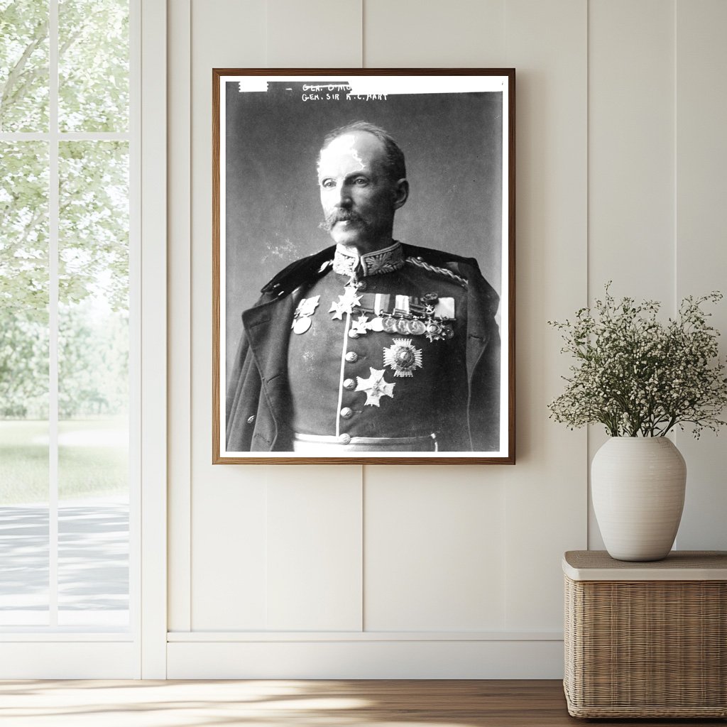 Historic Gen. Sir R.C. Hart Print, Vintage Art