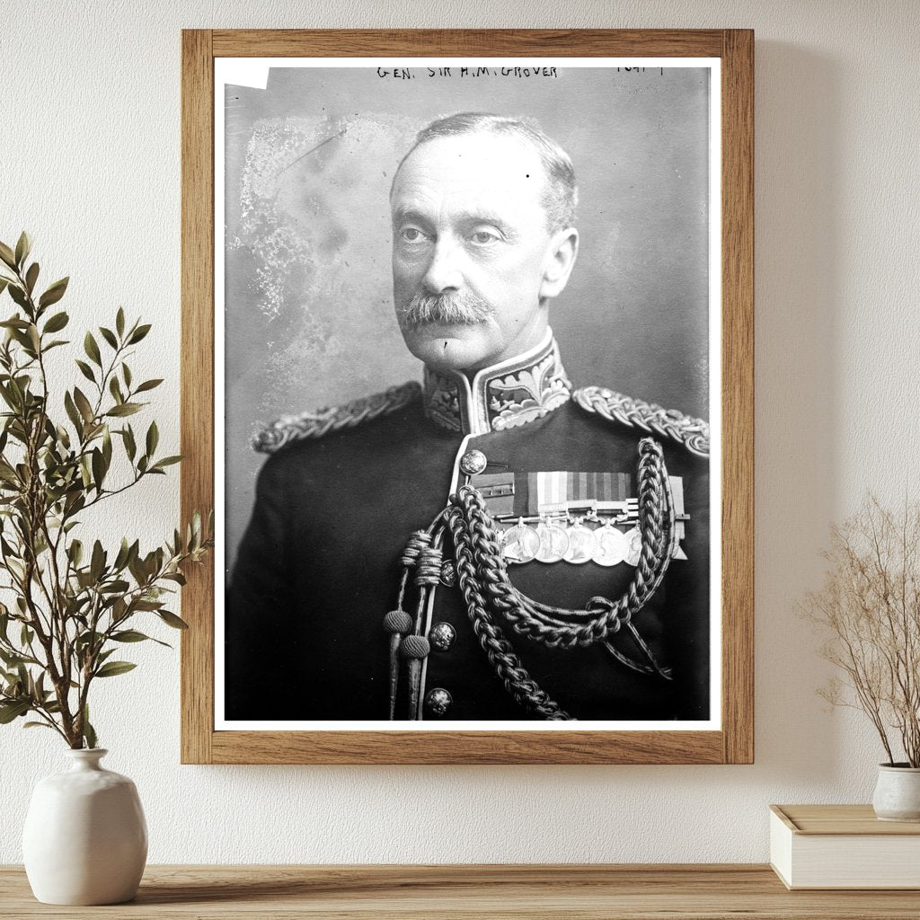Historic Gen. Sir H.M. Grover Print, Vintage Art