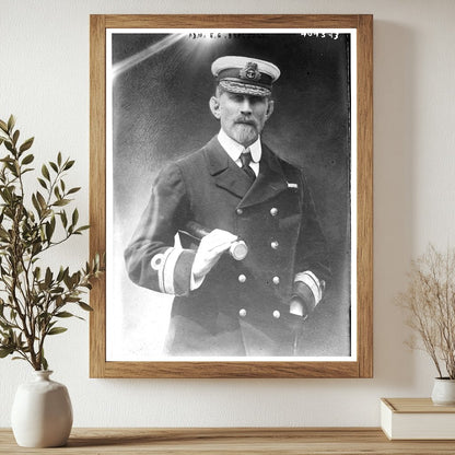 Historic Adm. E.E. Bradford Print, Vintage Art